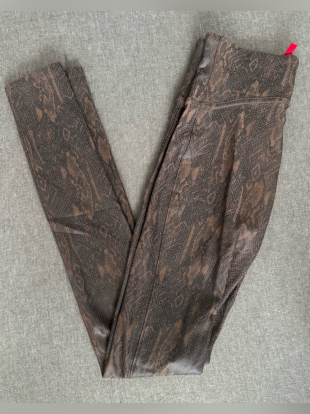SPANX Brown Snake-Print Leggings